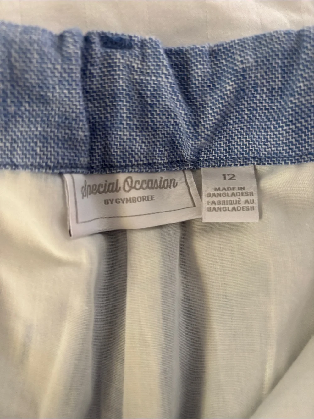 Gymboree Linen-Blend   Light Blue Linen Seersucker Vest & Pants Set Size 12 NWOT